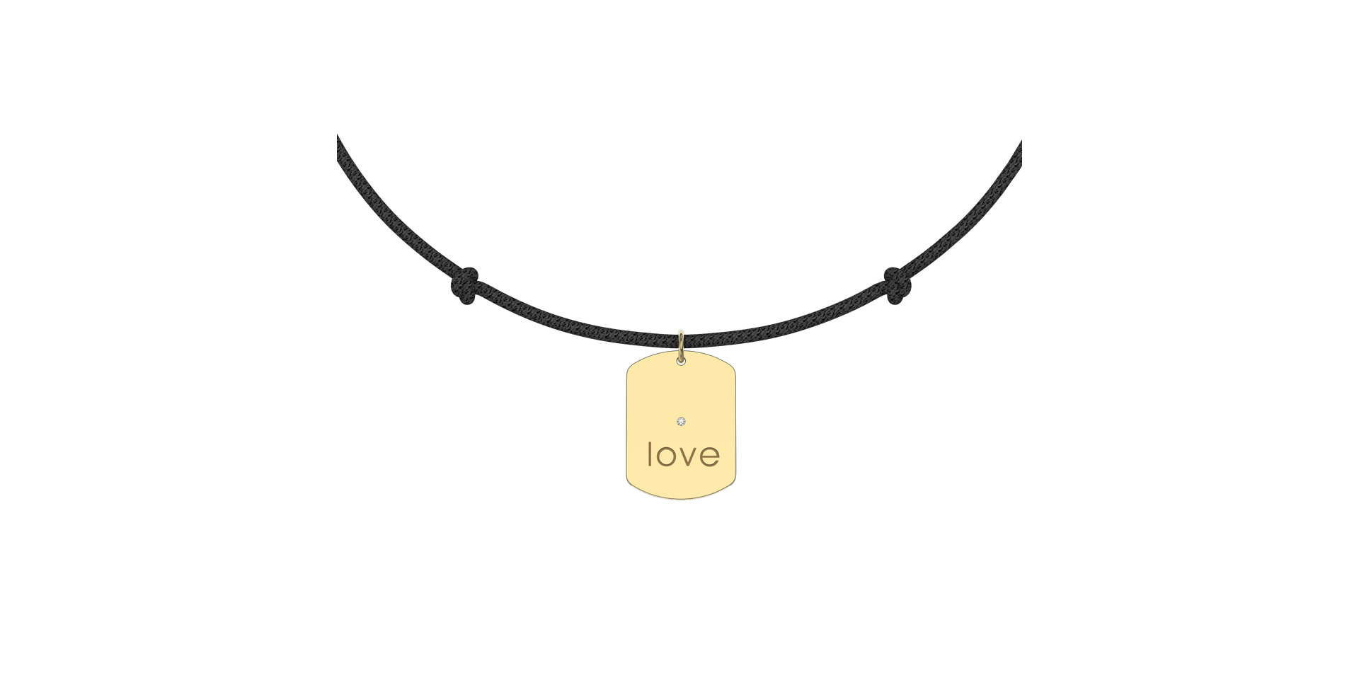 Diamantový náramok so šnúrkou Military Stamp