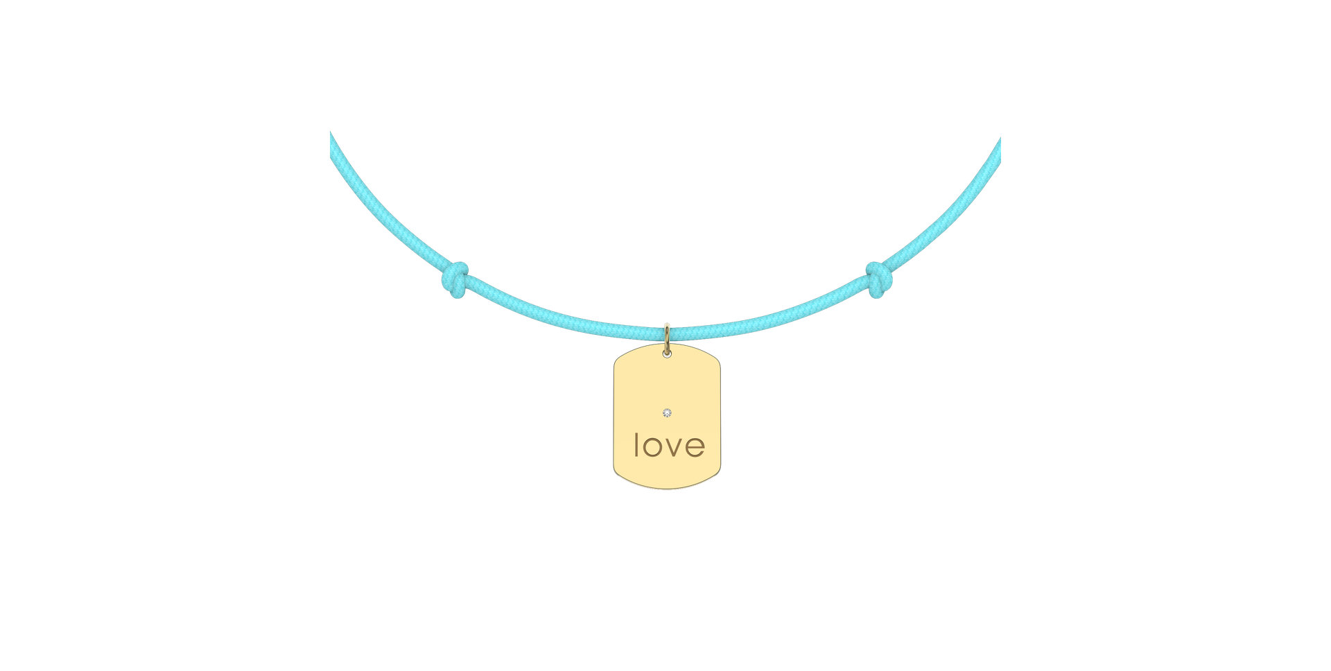 Diamantový náramok so šnúrkou Military Stamp