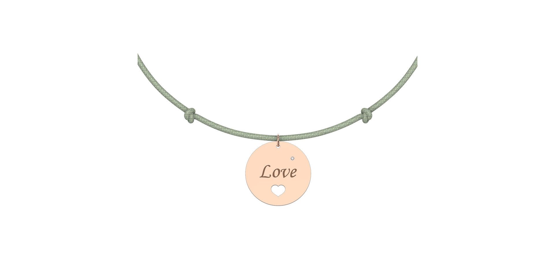 Diamantový náramok so šnúrkou Love Magical