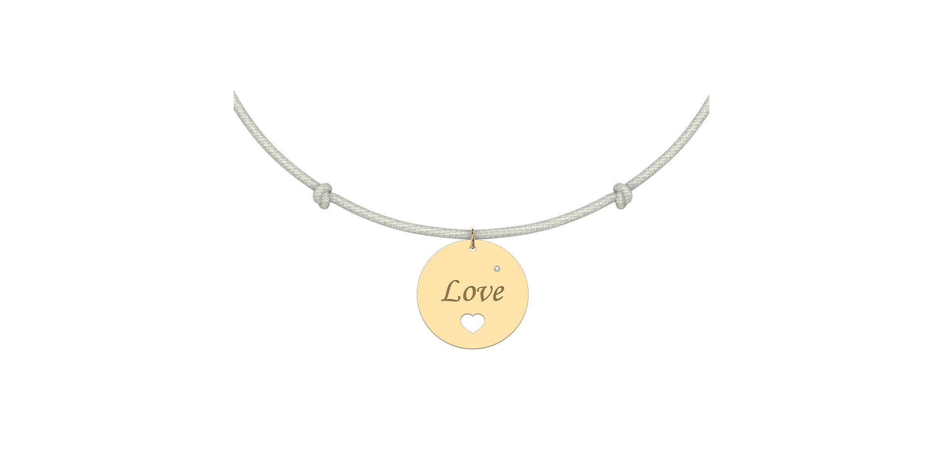 Diamantový náramok so šnúrkou Love Magical