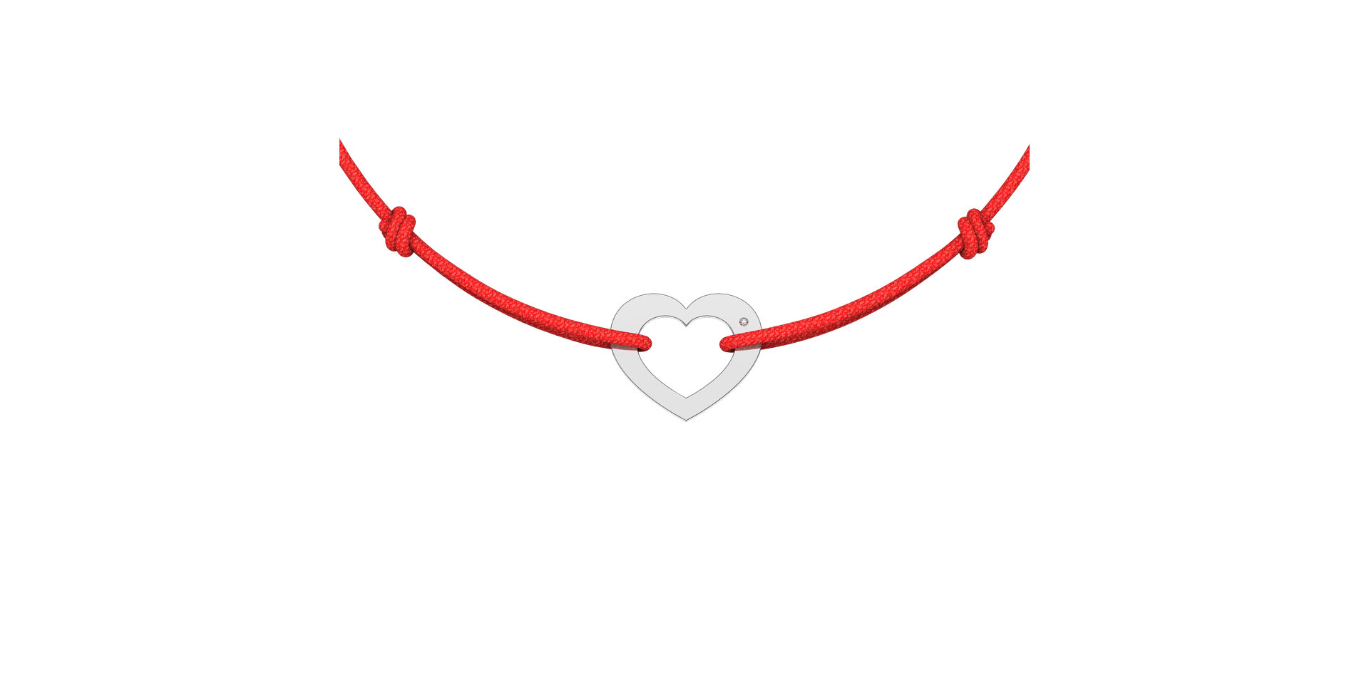 Diamantový náramok so šnúrkou Love