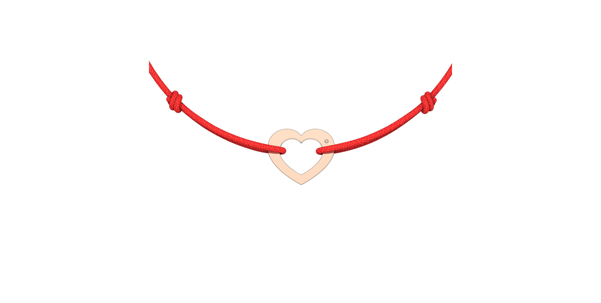 Diamantový náramok so šnúrkou Love