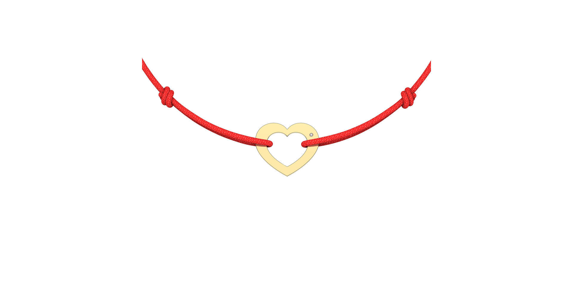 Diamantový náramok so šnúrkou Love