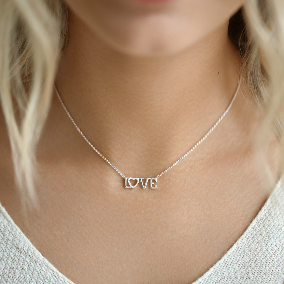 Náhrdelník s diamantmi Shimmer Love