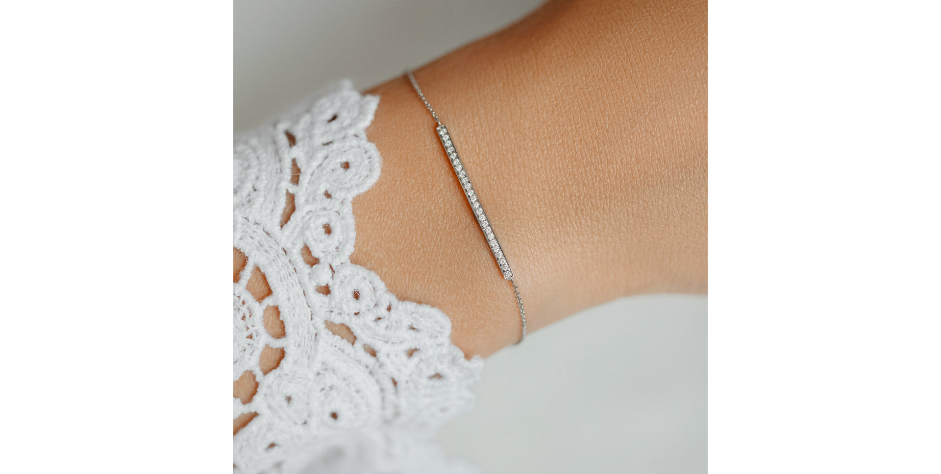 Náramok s hnedými diamantmi Line