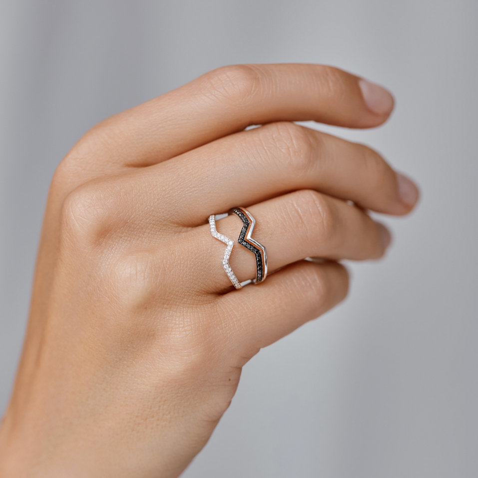 Prsteň s diamantmi Broken Aura