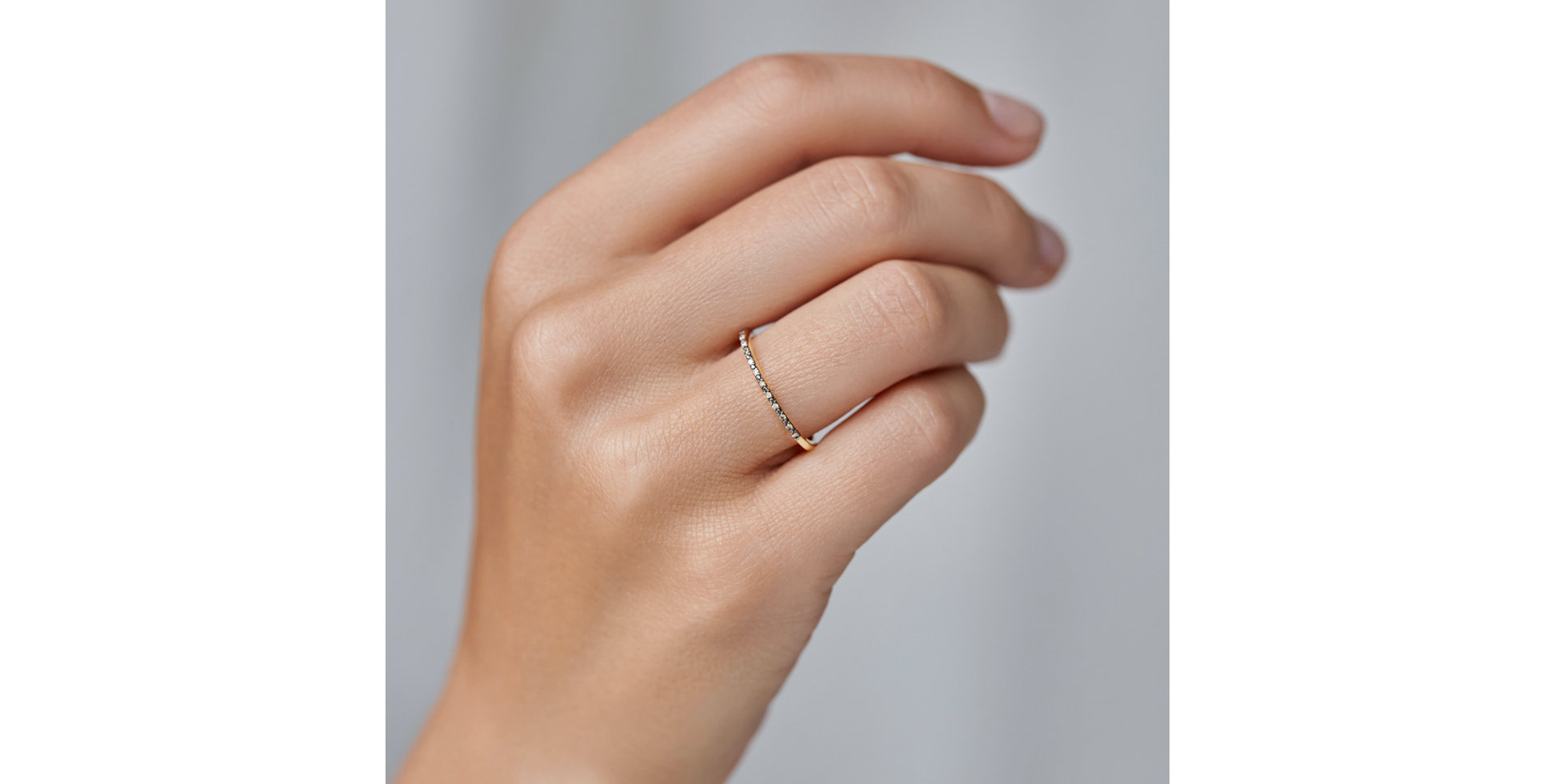 Prsteň s hnedými diamantmi Shiny Line