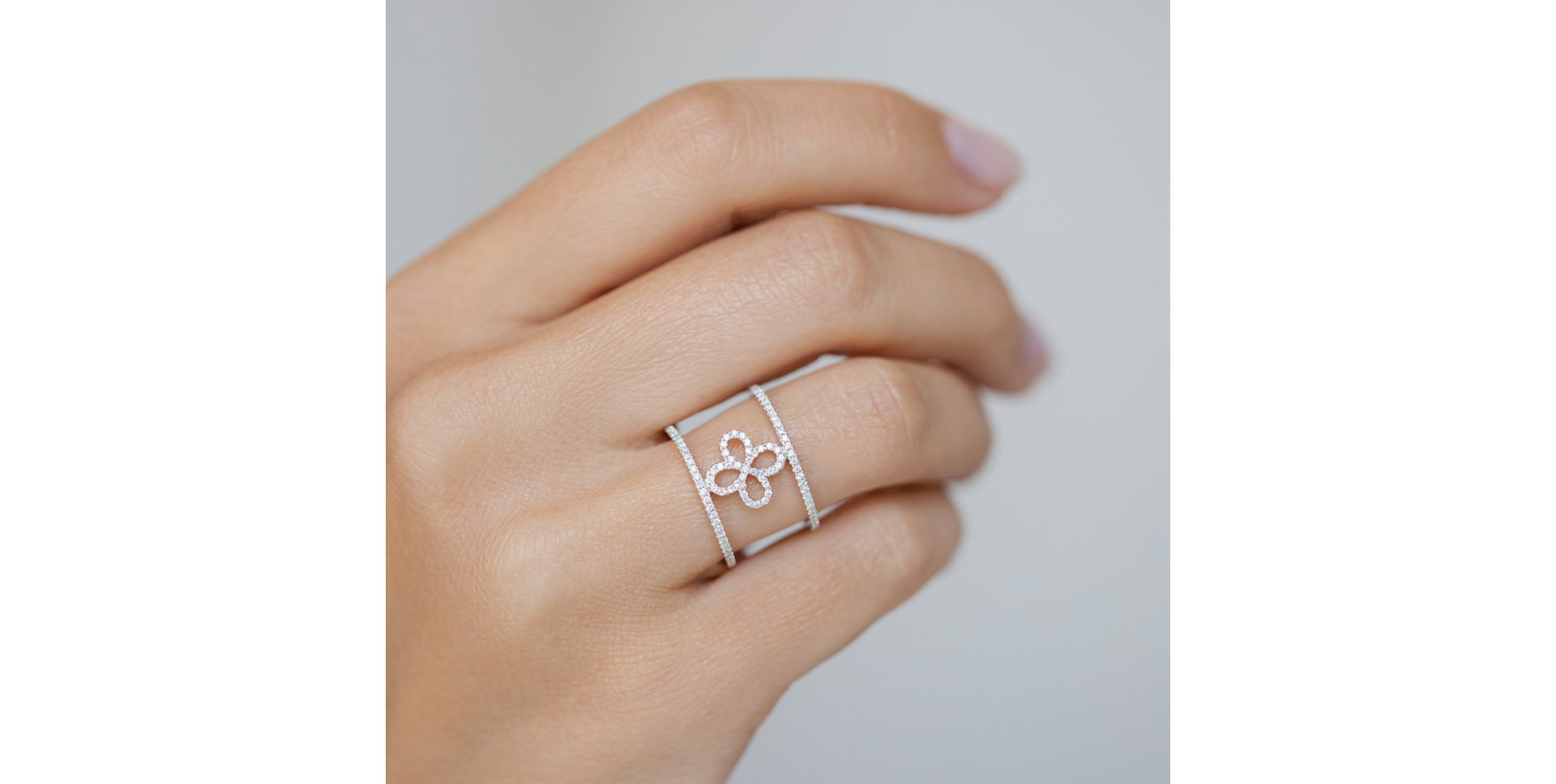 Prsteň s diamantmi Glamour Flower