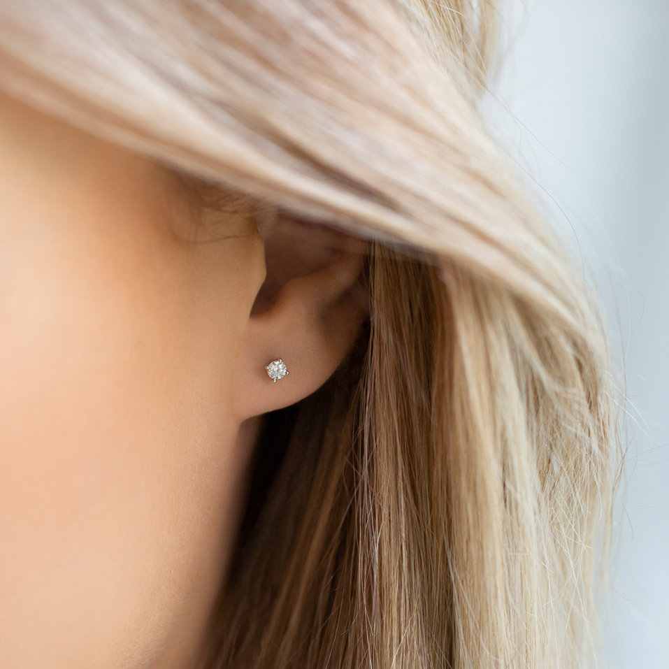 Náušnice s diamantom Essential Sparks