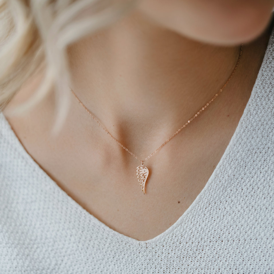 Náhrdelník s diamantom Guardian Wing