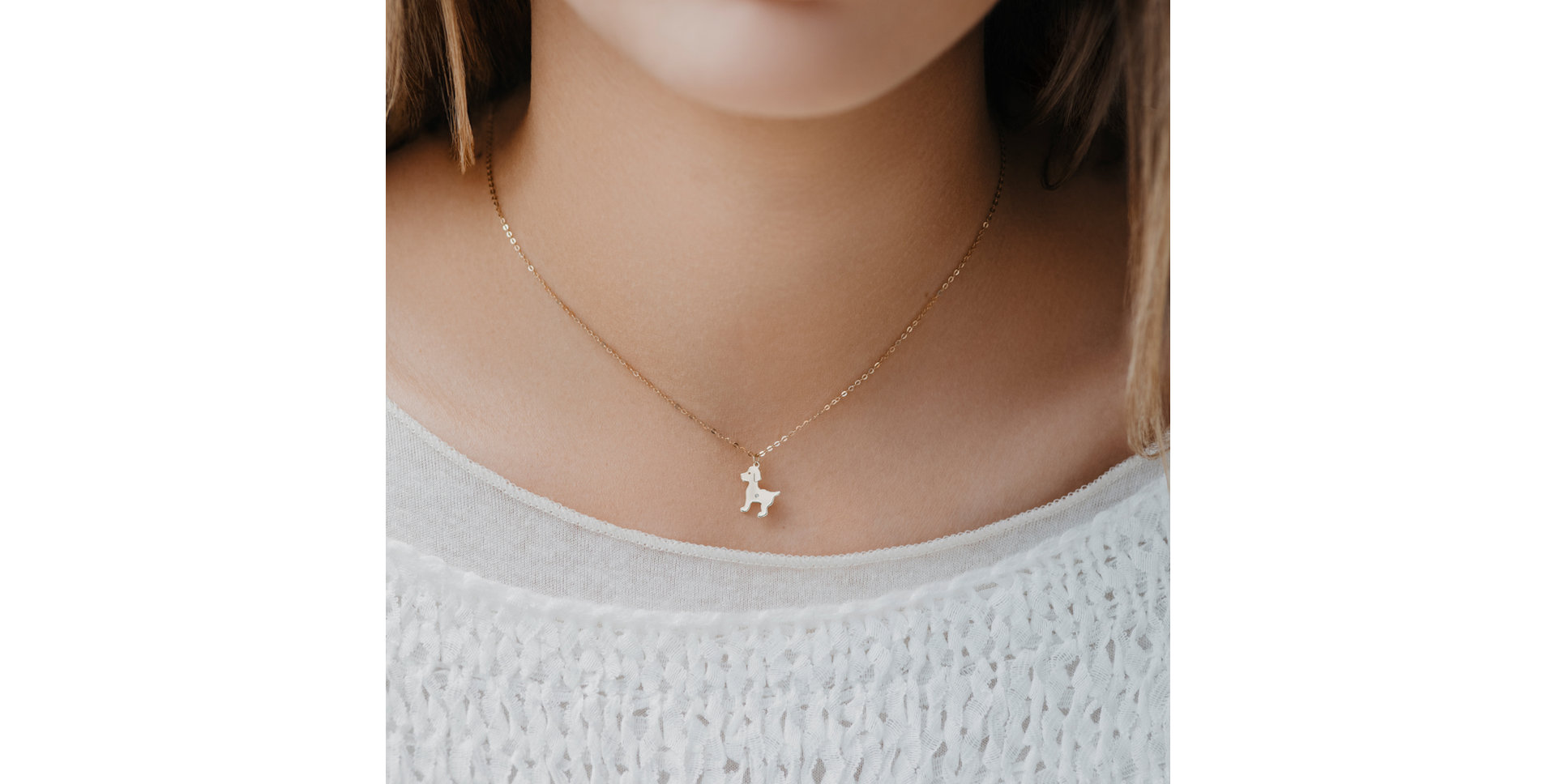 Náhrdelník s diamantom Puppy