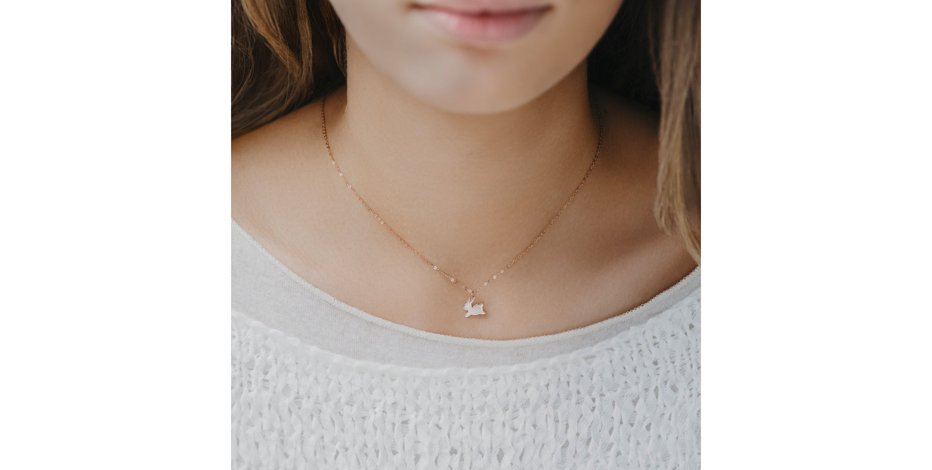 Náhrdelník s diamantom Bunny