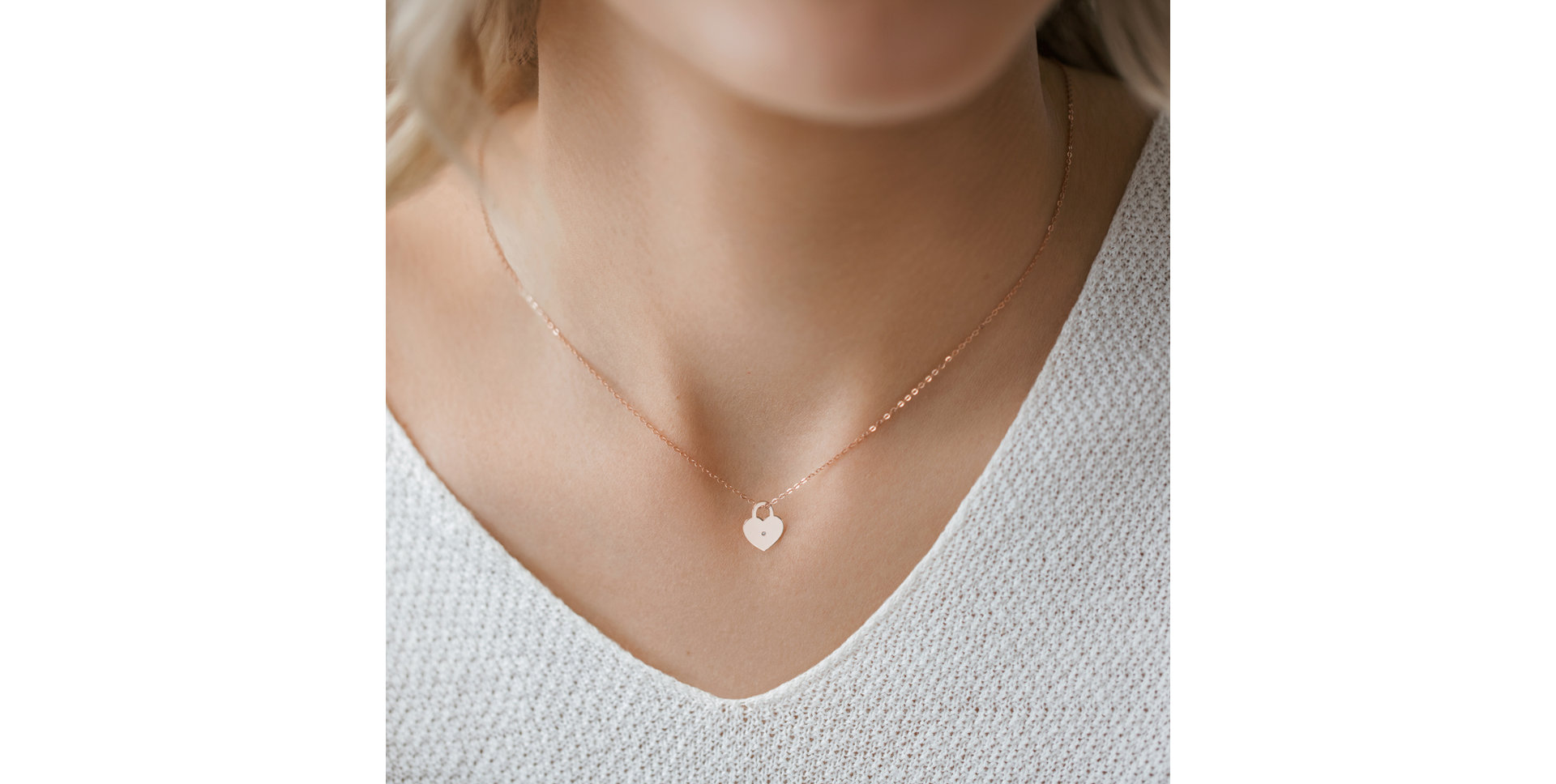 Náhrdelník s diamantom Love Lock