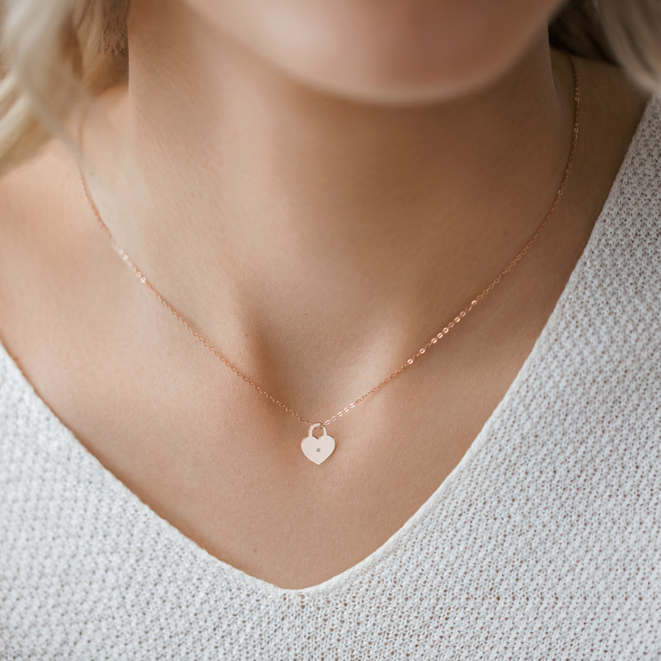 Náhrdelník s diamantom Love Lock