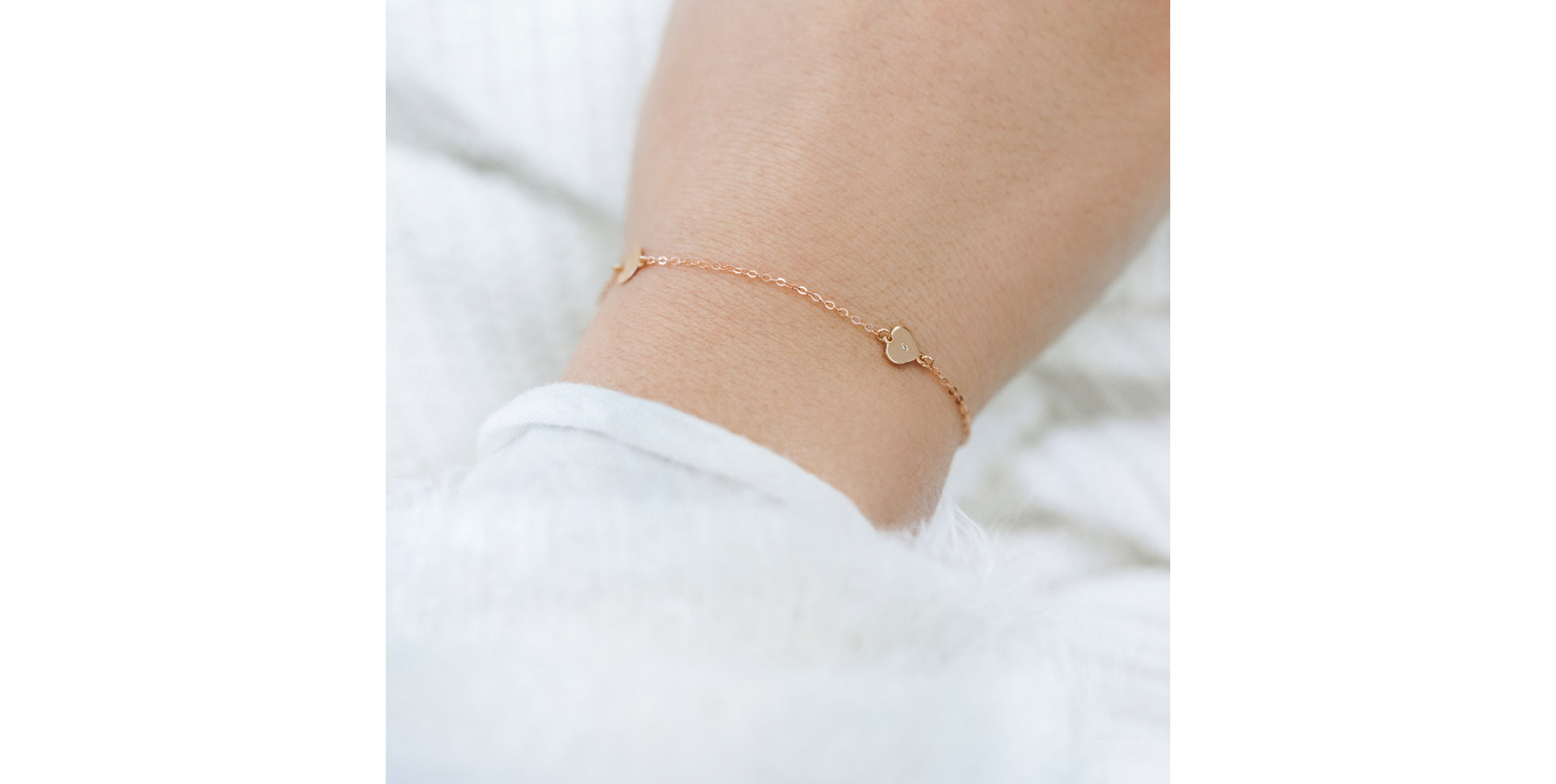 Náramok s diamantom Little Heart