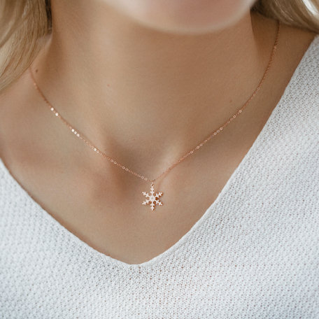 Náhrdelník s diamantom Snowflake
