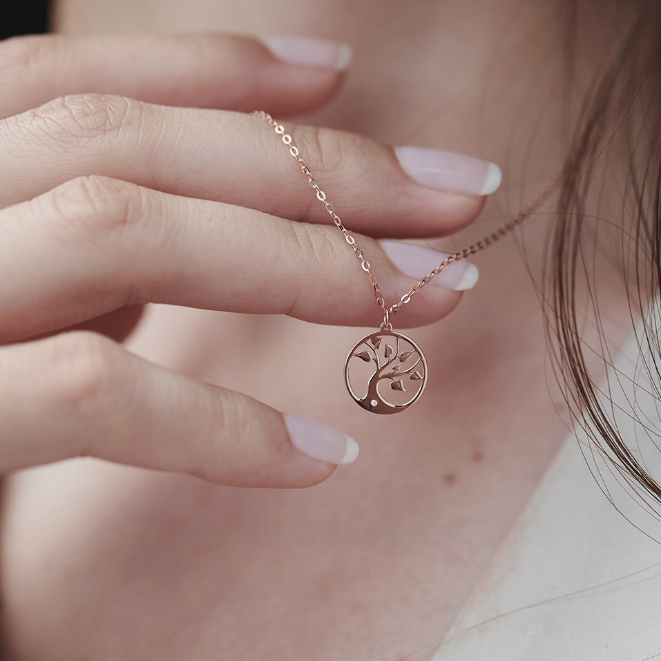 Náhrdelník s diamantom Tree of Life