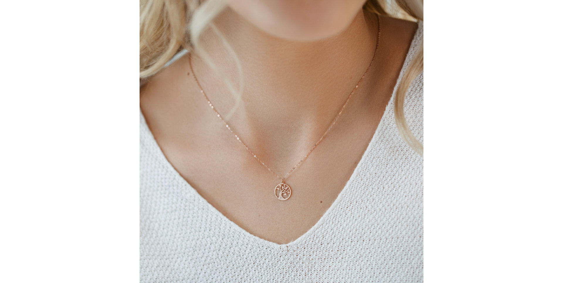 Náhrdelník s diamantom Tree of Life