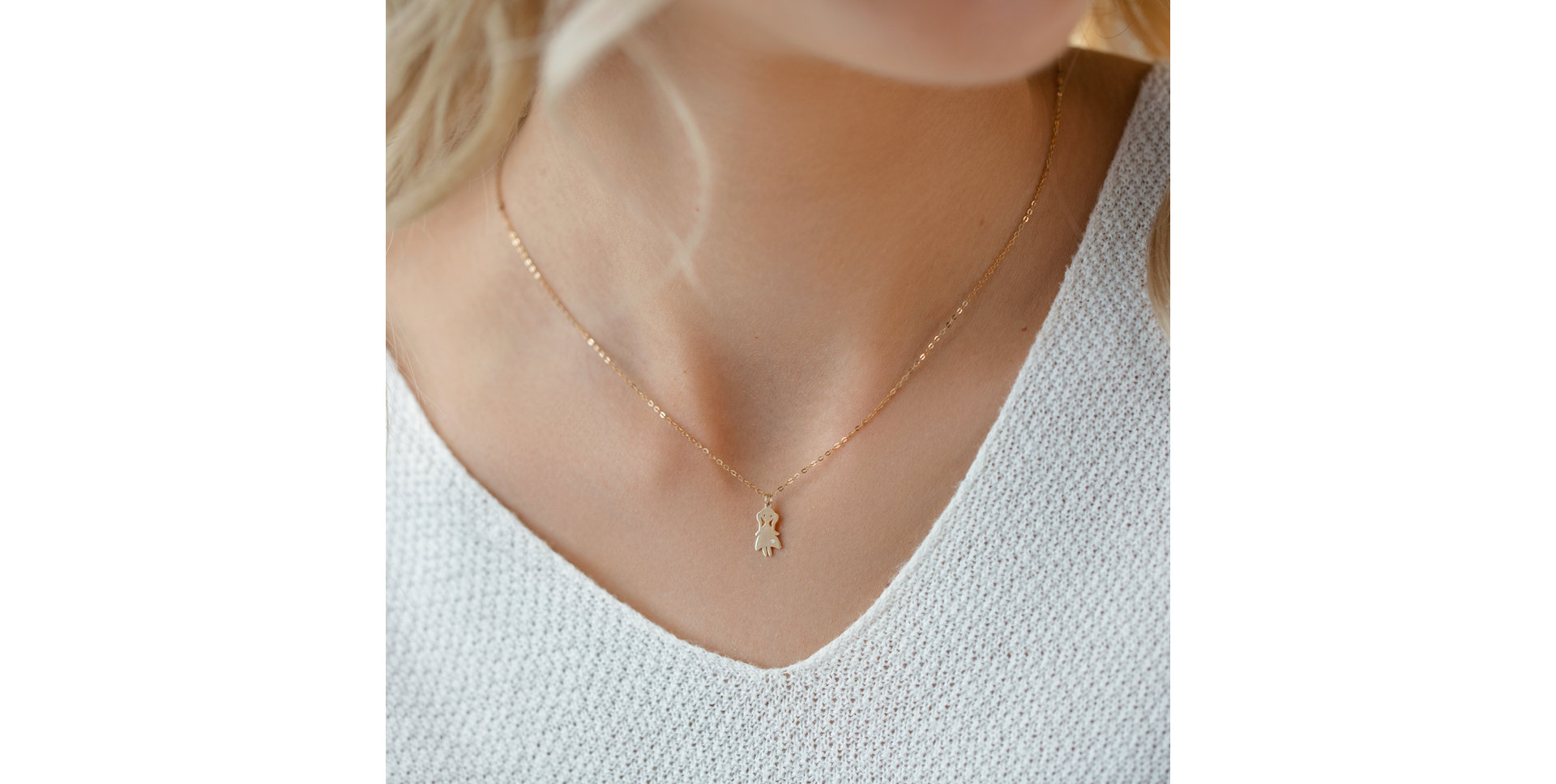 Náhrdelník s diamantom Little Girl