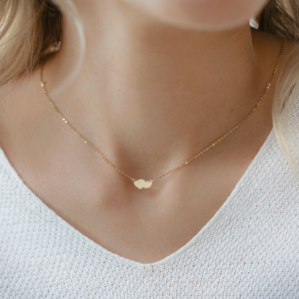 Náhrdelník s diamantom My Home