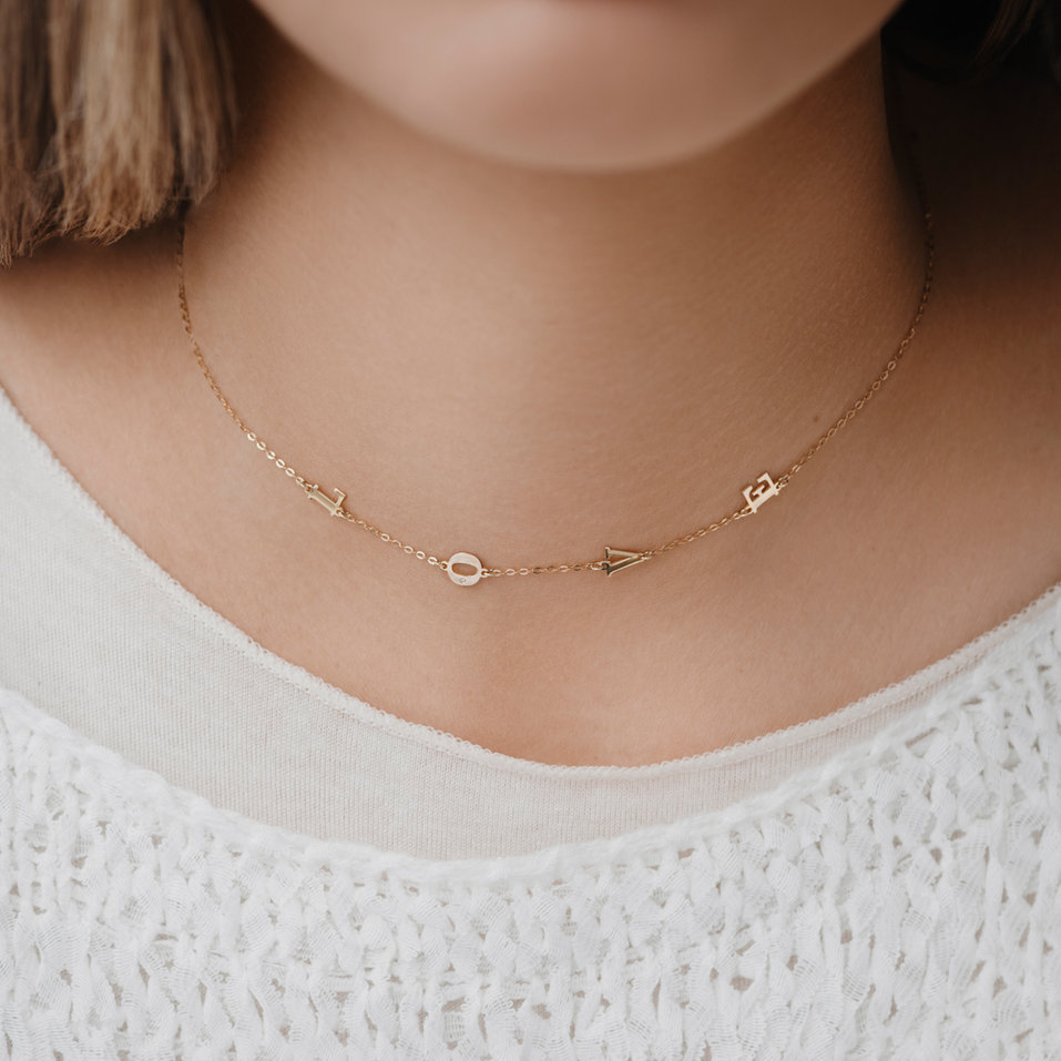 Náhrdelník s diamantom Love Letters