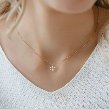 Náhrdelník s diamantom Little Snowflake