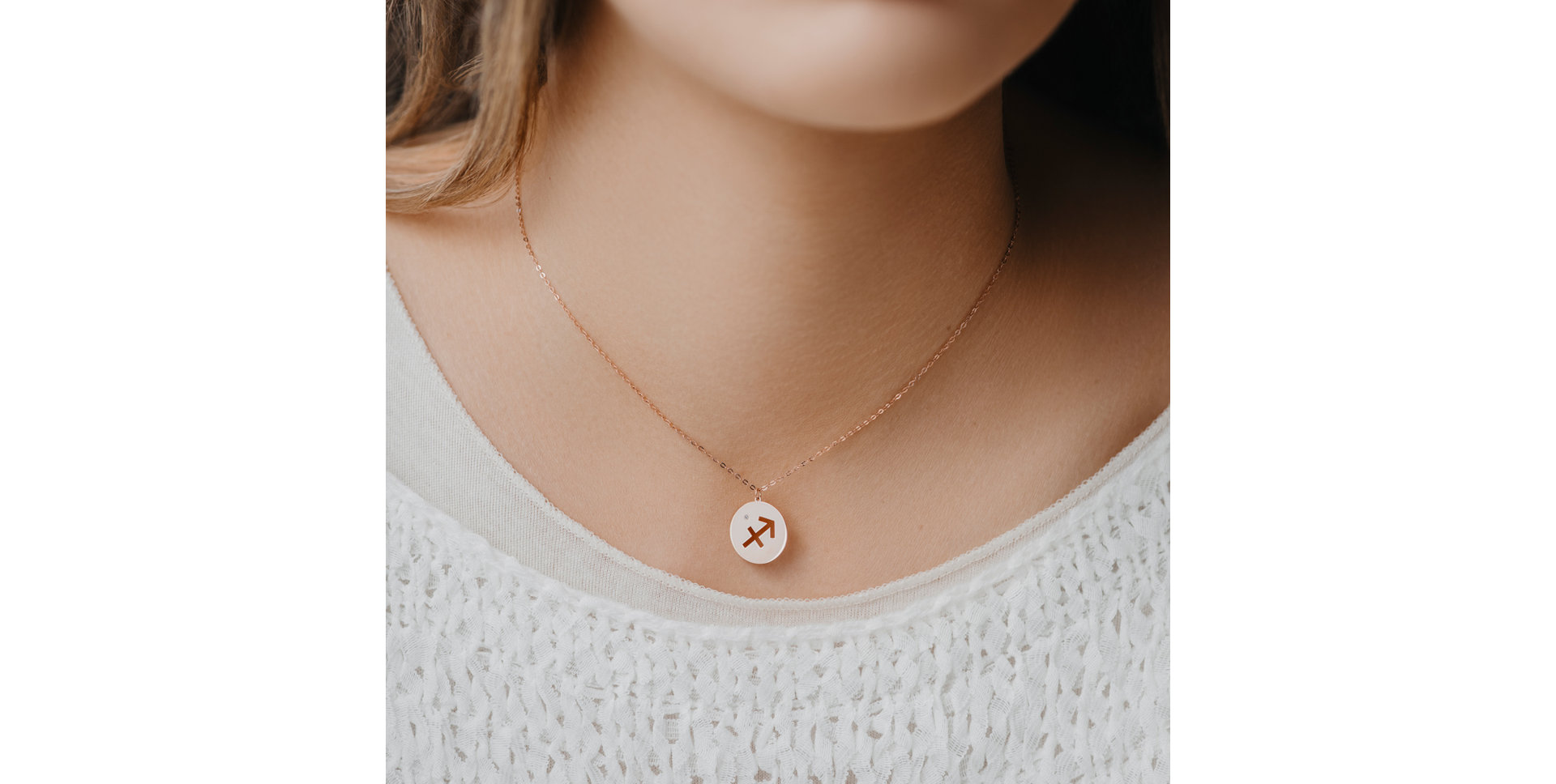 Náhrdelník s diamantom Sagittarius