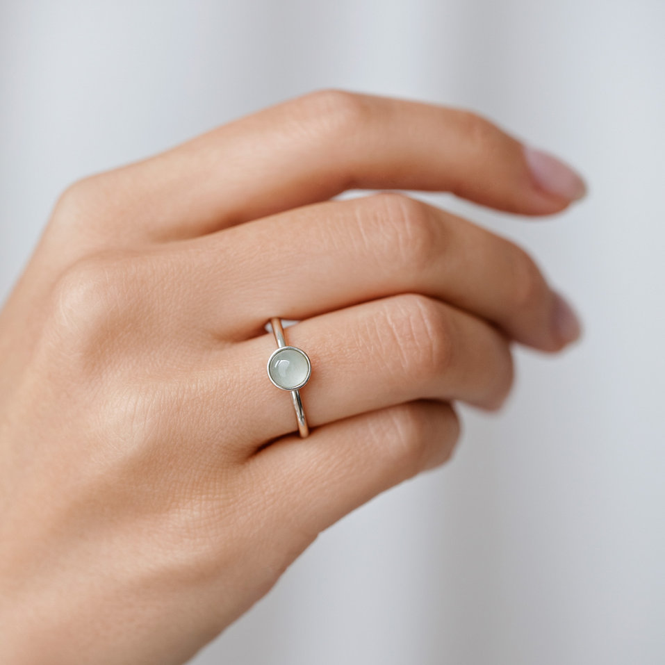 Prsteň s topásom sky Bonbon