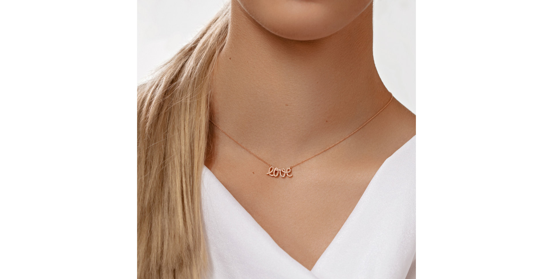 Náhrdelník s diamantmi Glittering Love