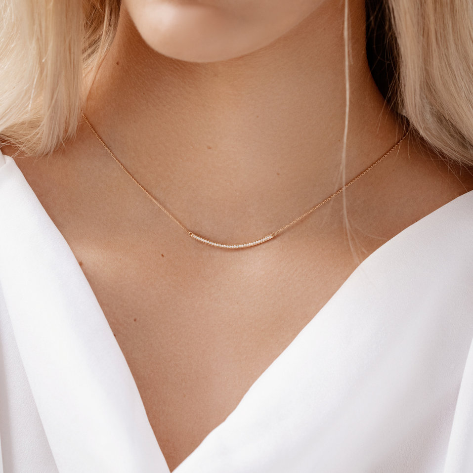 Náhrdelník s diamantmi Essential