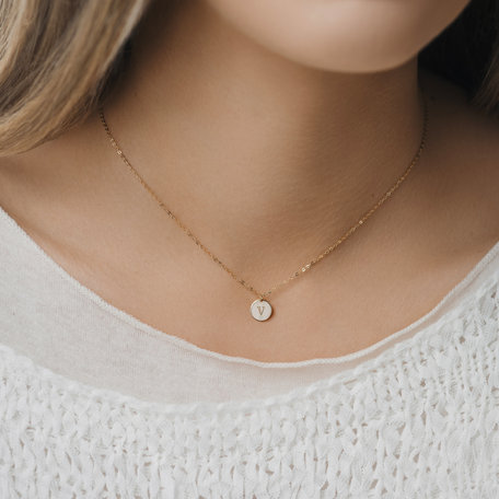 Náhrdelník s diamantom Little Circle Z