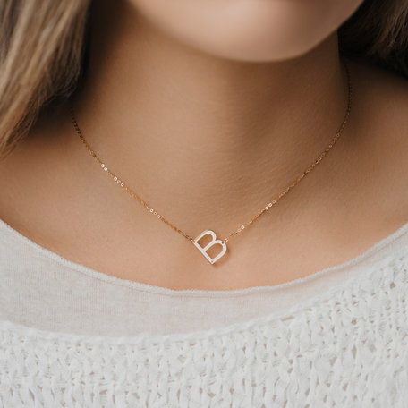 Náhrdelník s diamantom Letter L
