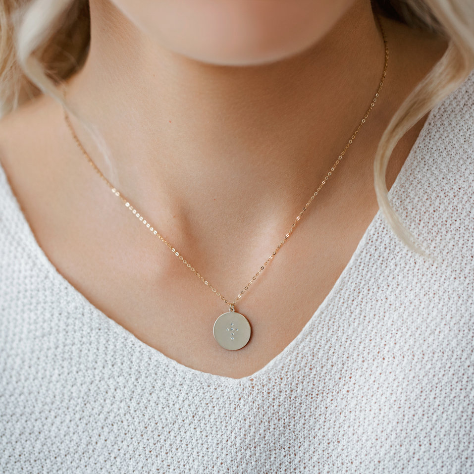 Náhrdelník s diamantmi Diamond Cross