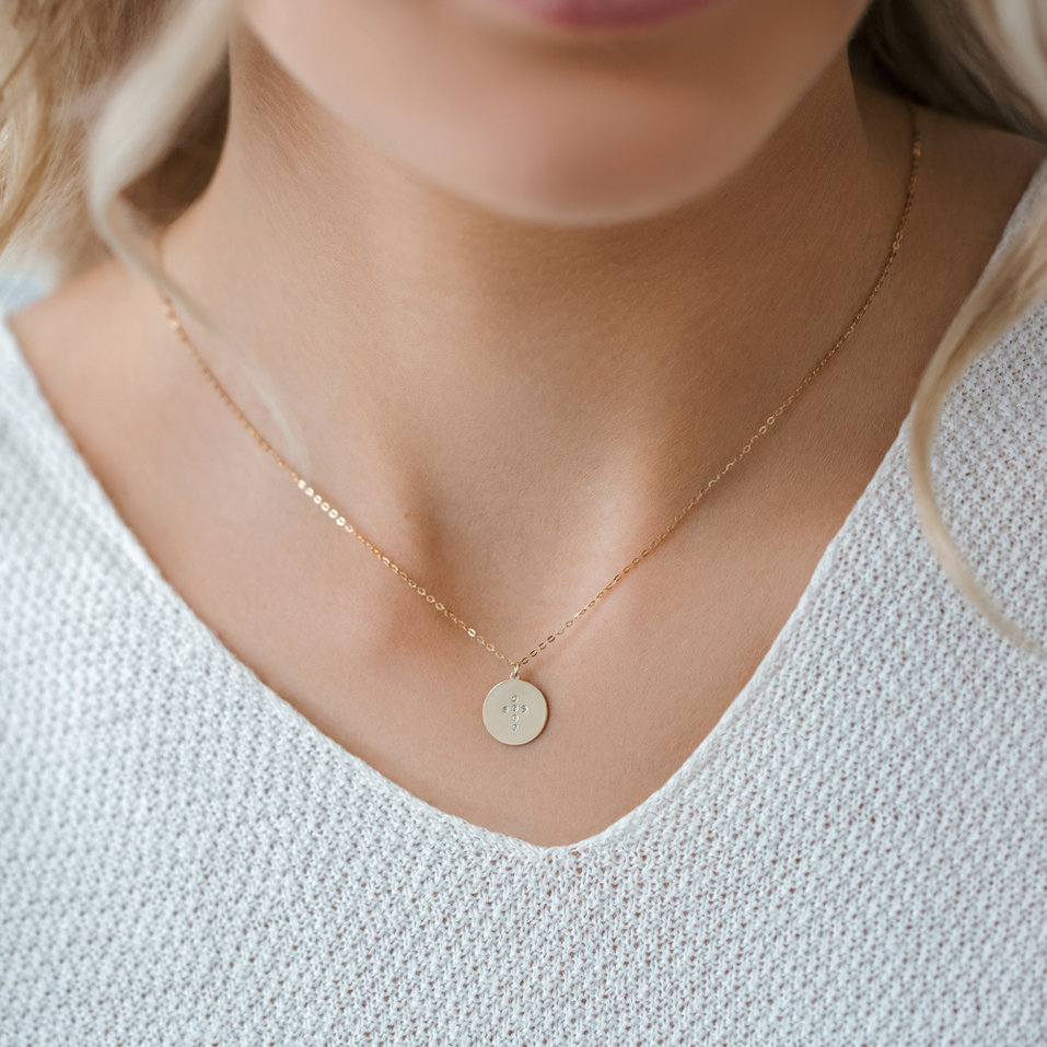 Náhrdelník s diamantom Diamond Cross