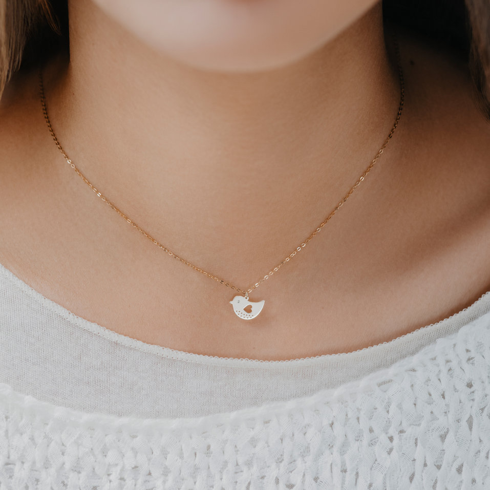 Náhrdelník s diamantom Love Bird