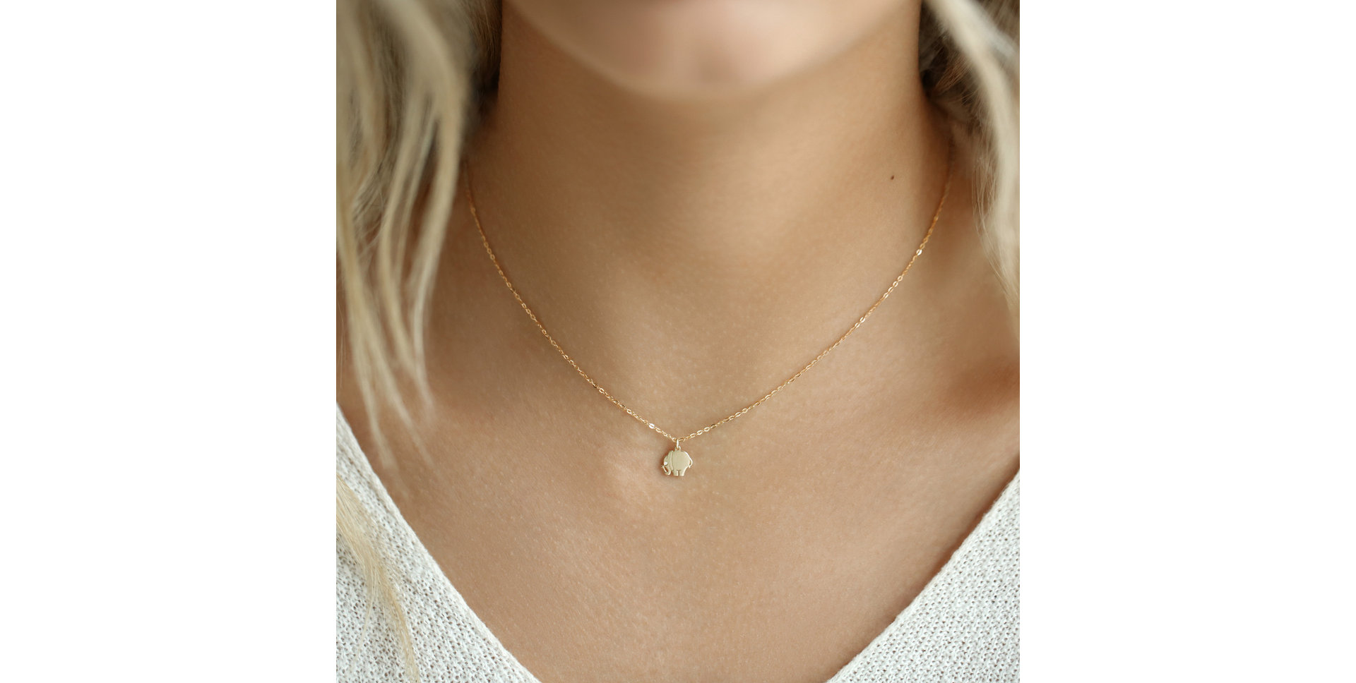 Náhrdelník s diamantom Little Elephant