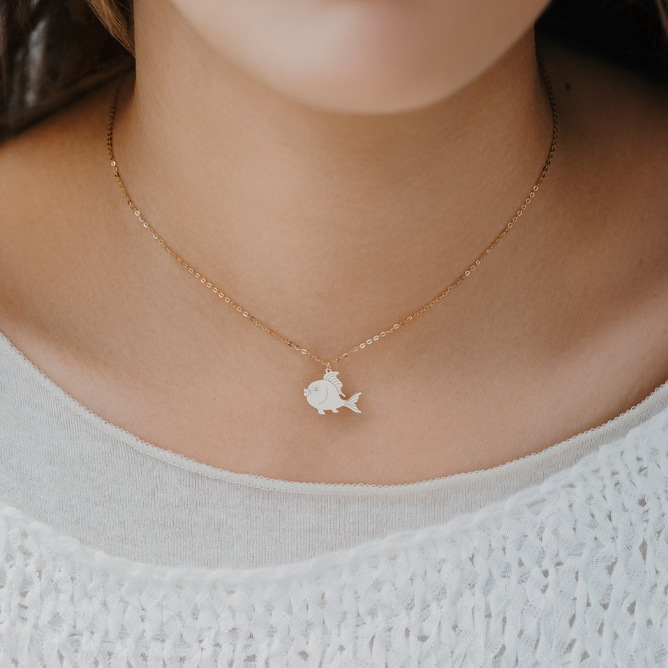 Náhrdelník s diamantom Goldfish