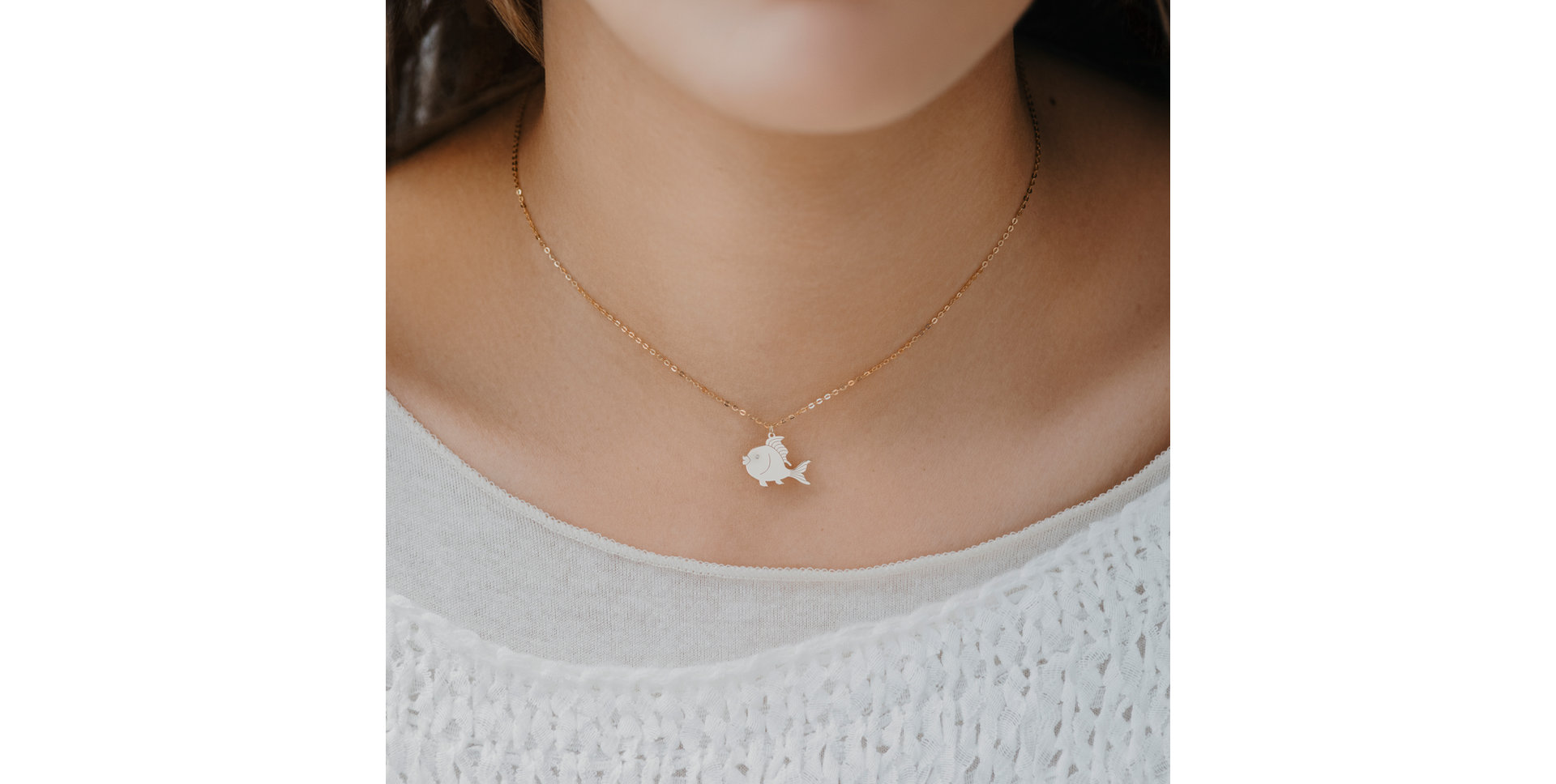 Náhrdelník s diamantom Goldfish