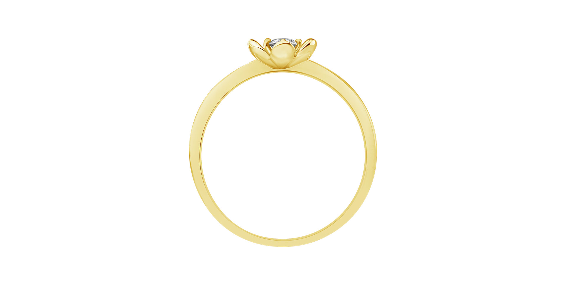 Prsteň s diamantom Shiny Blossom