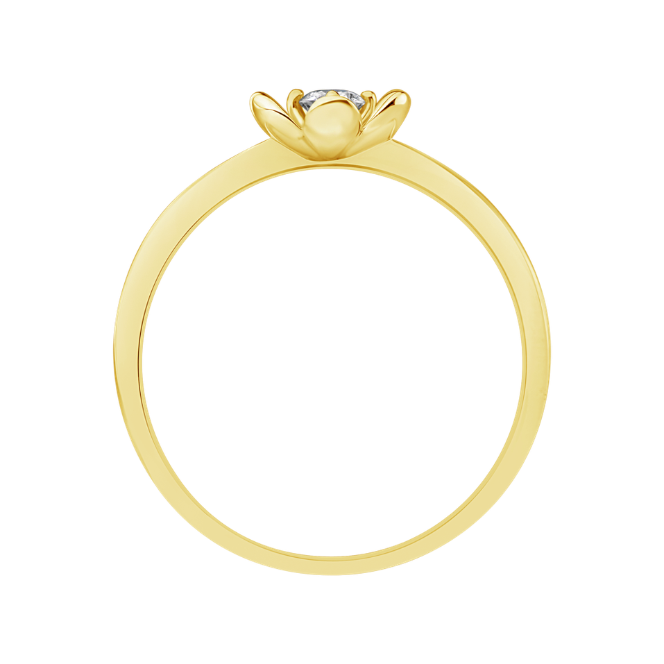 Prsteň s diamantom Shiny Blossom
