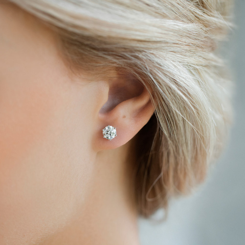 Náušnice s diamantom Essential Sparks