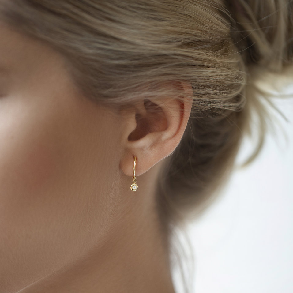 Náušnice s diamantom Amazing Heaven