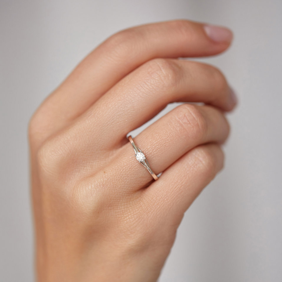 Prsteň s diamantom Glossy Promise