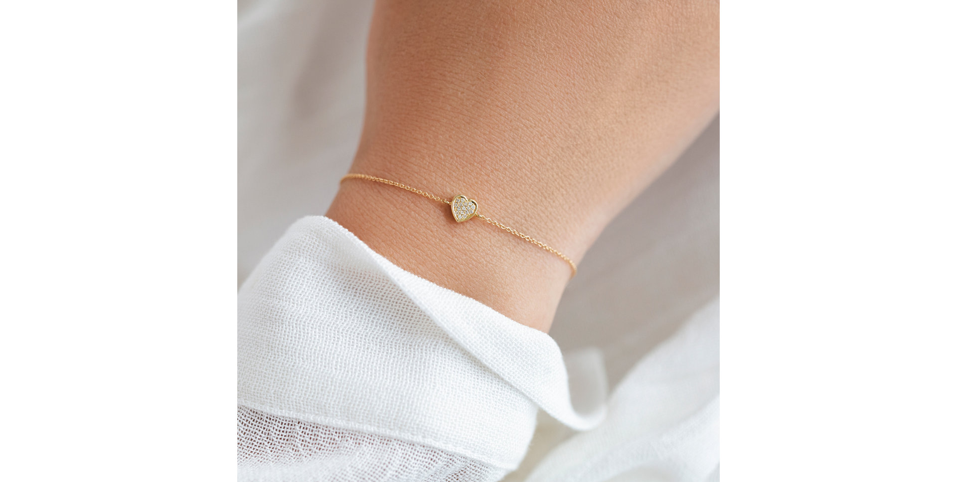Náramok s diamantmi Shiny Heart