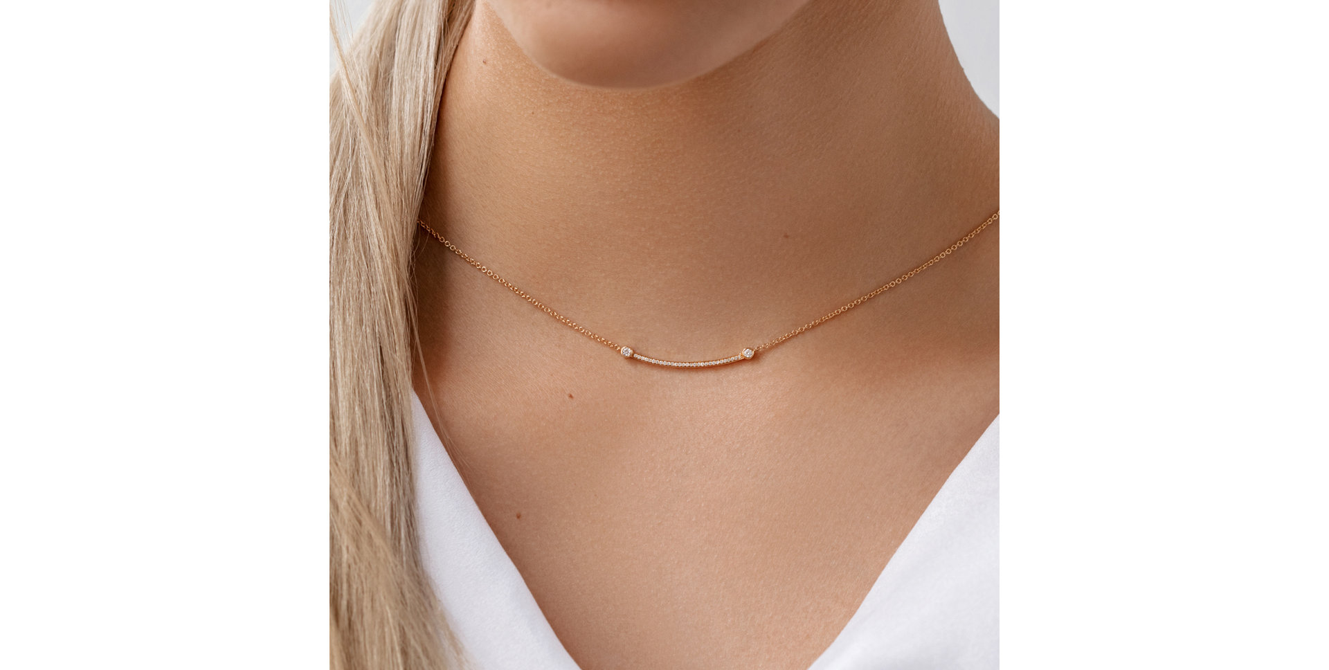 Náhrdelník s diamantmi Diamond Line