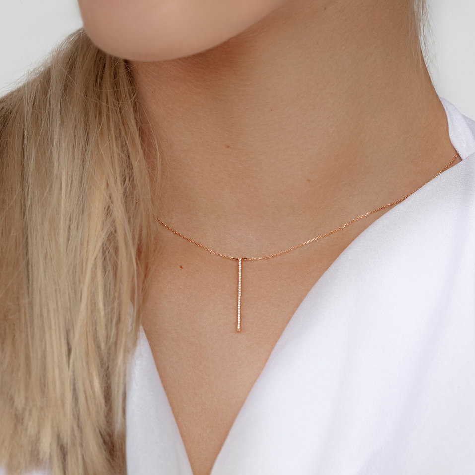 Náhrdelník s diamantmi Essential Dash