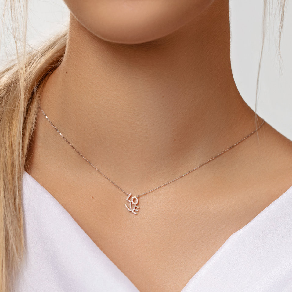 Náhrdelník s diamantmi Sparkling Love