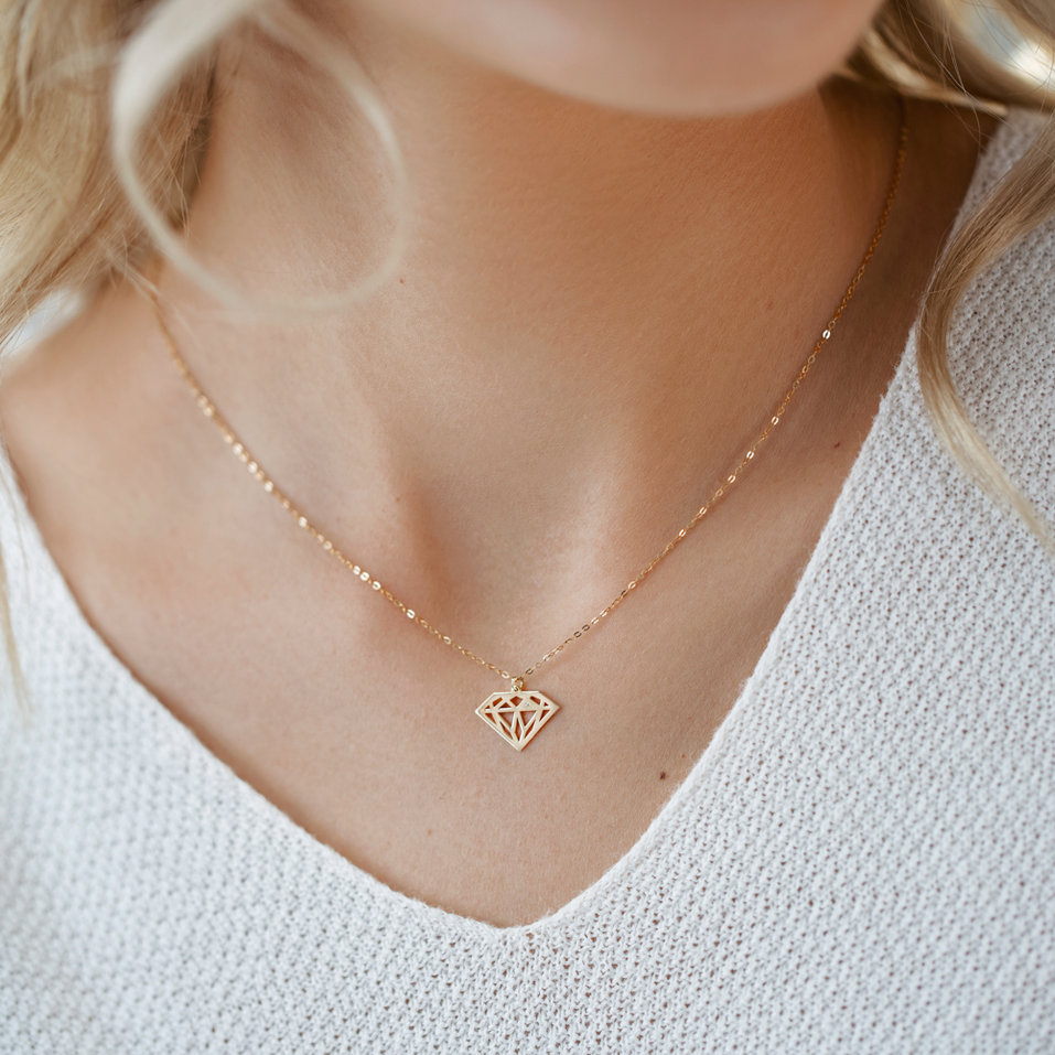 Náhrdelník s diamantom Diamond