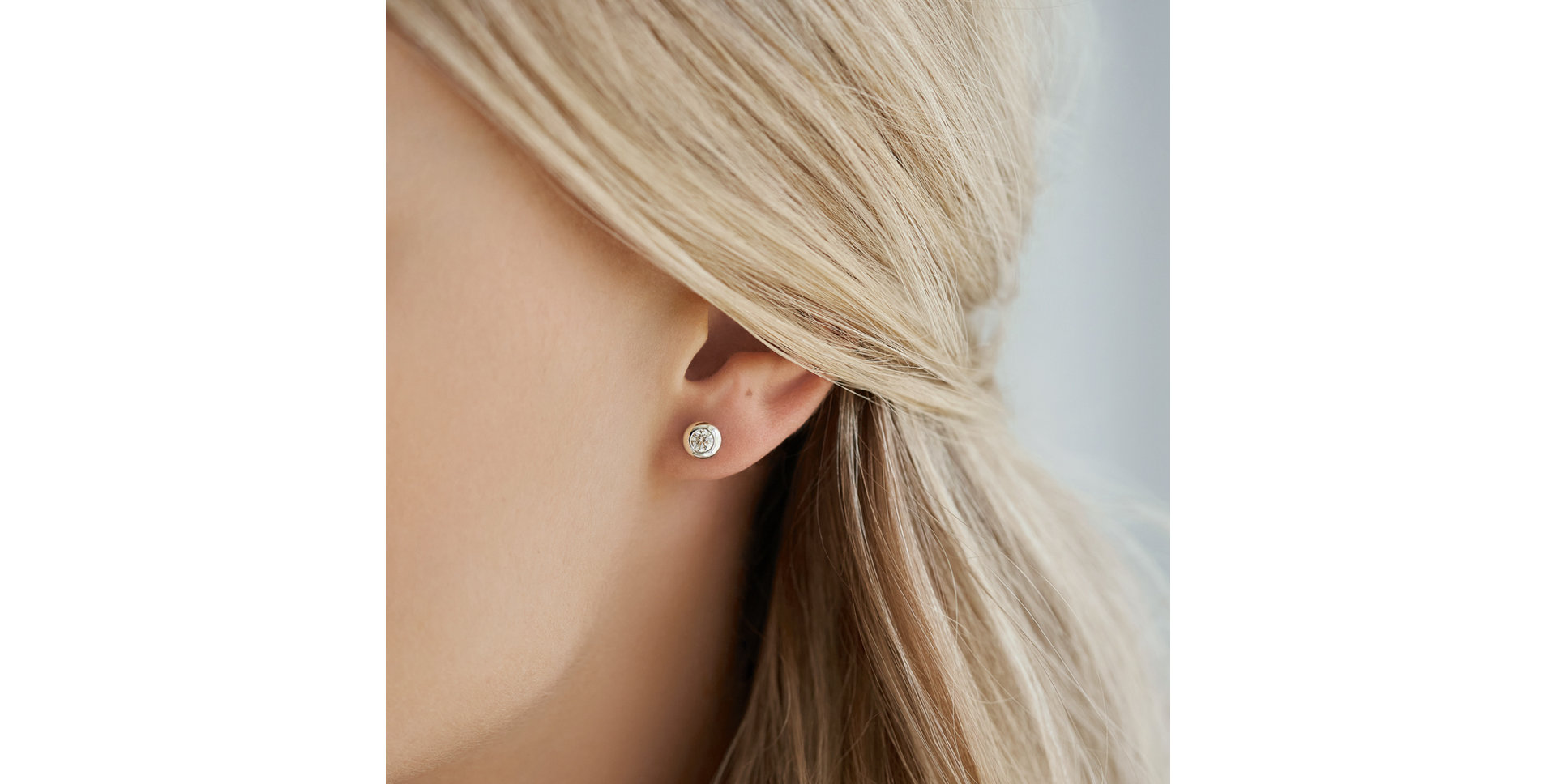 Náušnice s diamantom Sparkling Dots