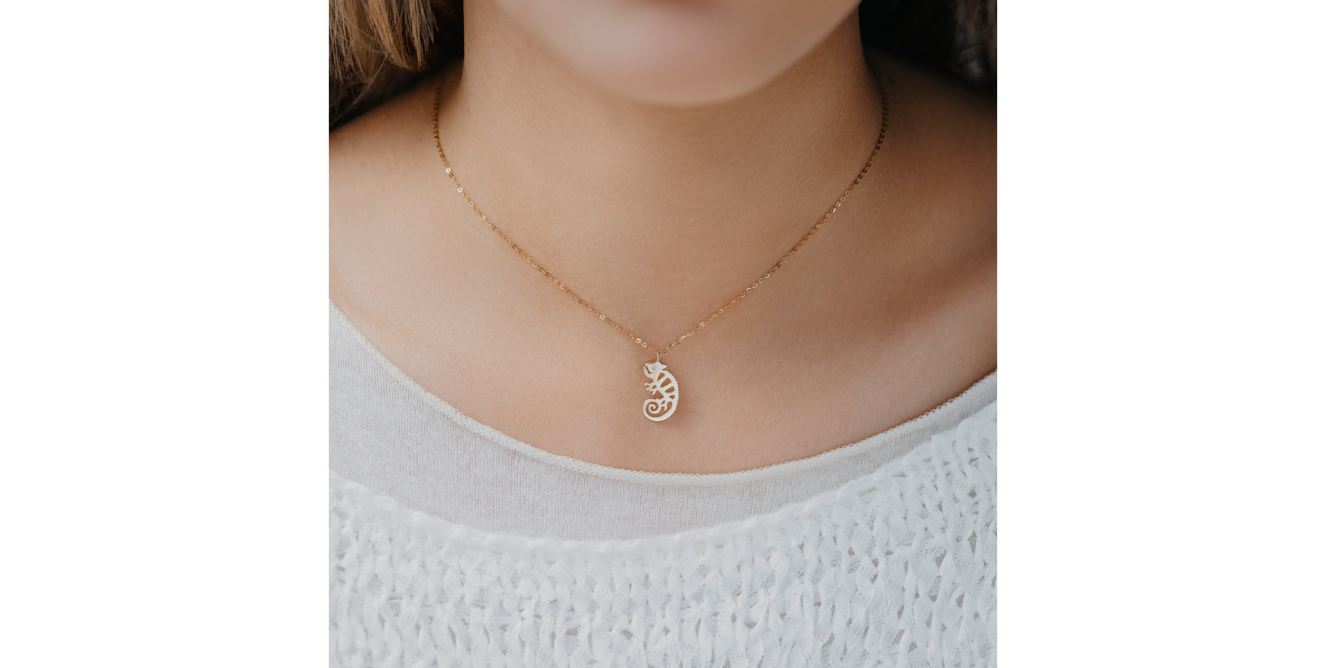 Náhrdelník s diamantom Chameleon